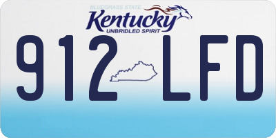 KY license plate 912LFD