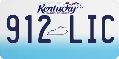 KY license plate 912LIC