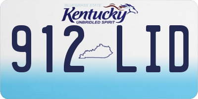 KY license plate 912LID