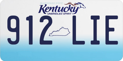 KY license plate 912LIE