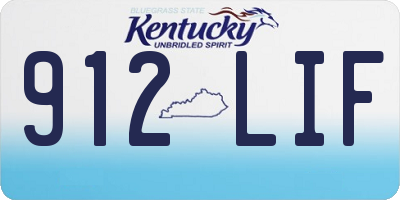 KY license plate 912LIF
