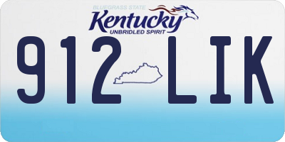 KY license plate 912LIK