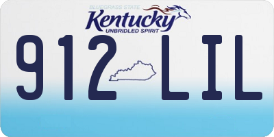 KY license plate 912LIL