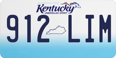 KY license plate 912LIM