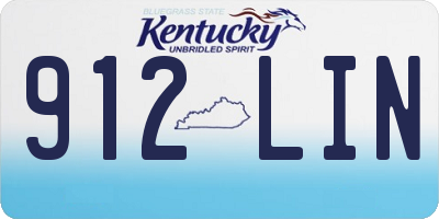 KY license plate 912LIN
