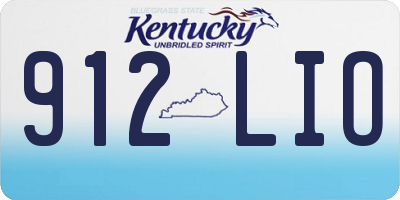 KY license plate 912LIO