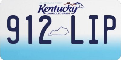 KY license plate 912LIP