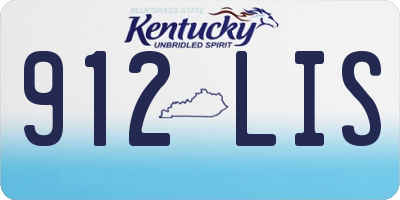 KY license plate 912LIS
