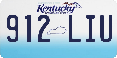 KY license plate 912LIU