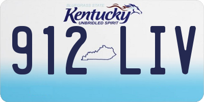 KY license plate 912LIV