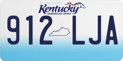 KY license plate 912LJA