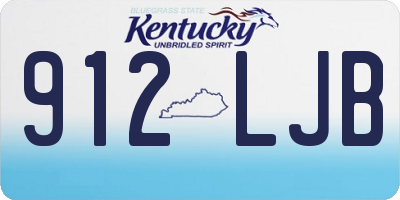KY license plate 912LJB