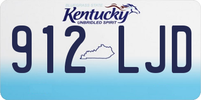 KY license plate 912LJD