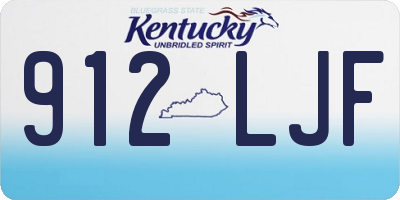 KY license plate 912LJF