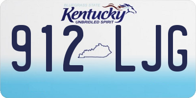 KY license plate 912LJG