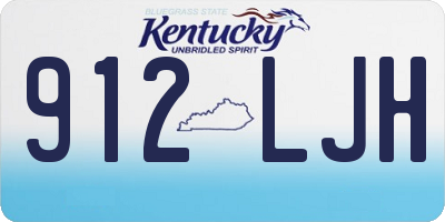 KY license plate 912LJH