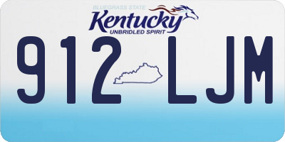 KY license plate 912LJM