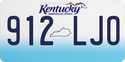 KY license plate 912LJO
