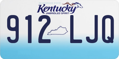 KY license plate 912LJQ