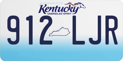KY license plate 912LJR