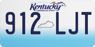 KY license plate 912LJT