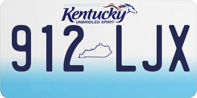 KY license plate 912LJX