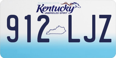 KY license plate 912LJZ