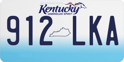 KY license plate 912LKA