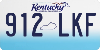 KY license plate 912LKF