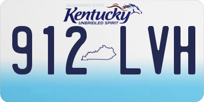 KY license plate 912LVH