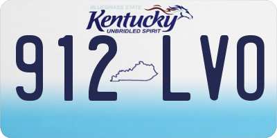 KY license plate 912LVO