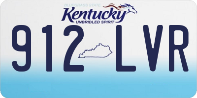 KY license plate 912LVR