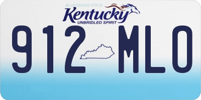 KY license plate 912MLO