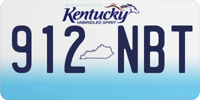 KY license plate 912NBT