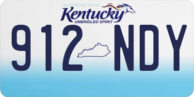 KY license plate 912NDY