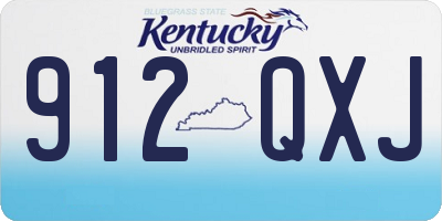 KY license plate 912QXJ