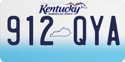 KY license plate 912QYA