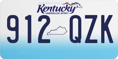 KY license plate 912QZK