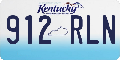 KY license plate 912RLN