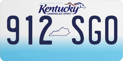 KY license plate 912SGO