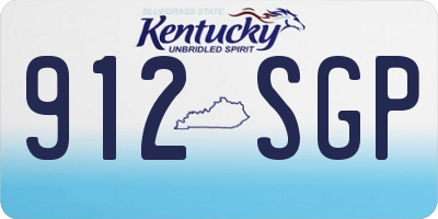 KY license plate 912SGP