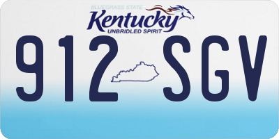 KY license plate 912SGV