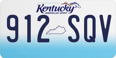 KY license plate 912SQV