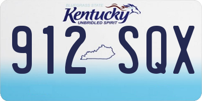 KY license plate 912SQX