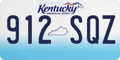 KY license plate 912SQZ