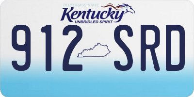 KY license plate 912SRD