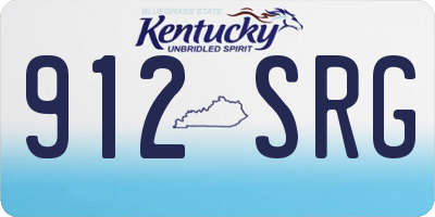KY license plate 912SRG