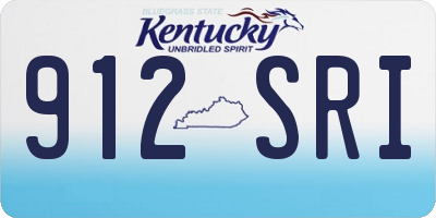 KY license plate 912SRI
