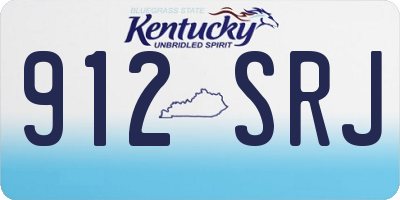 KY license plate 912SRJ