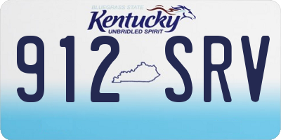 KY license plate 912SRV